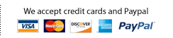 We accept credit cards and Paypal